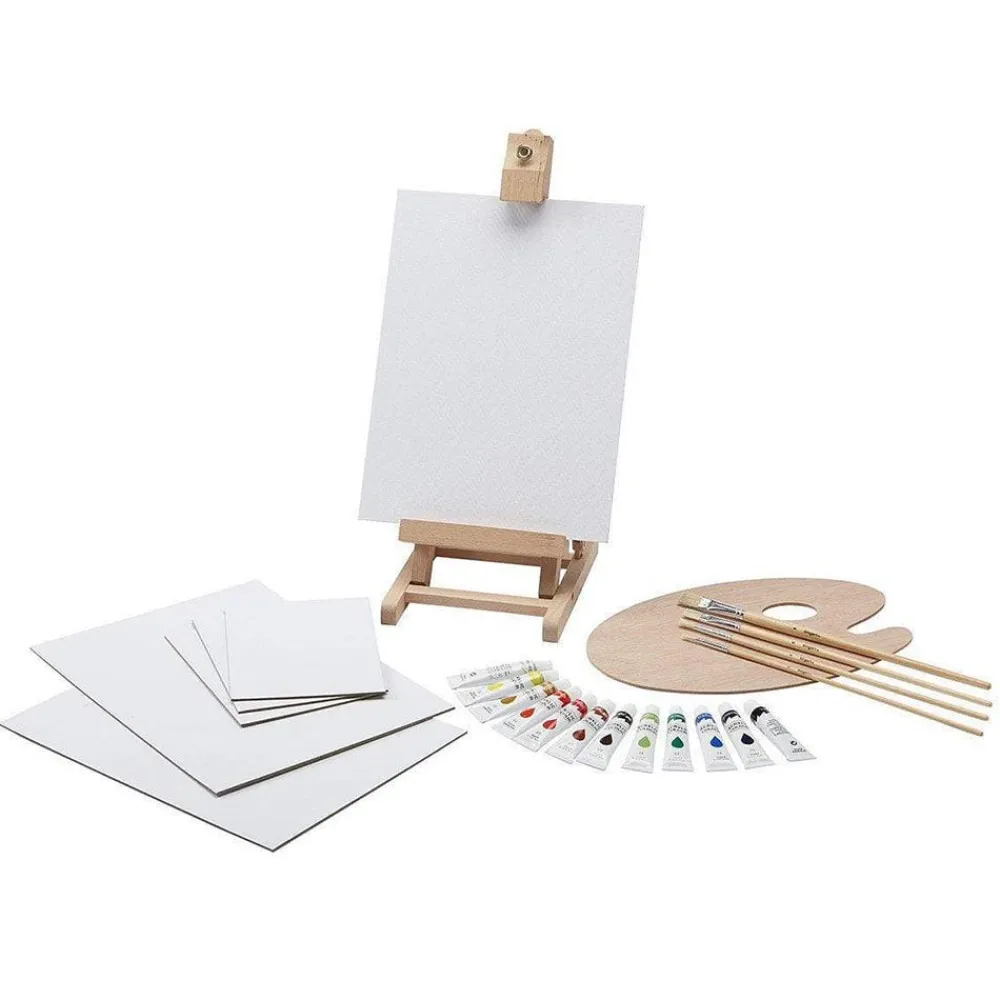 Acrylic Paint and Tabletop Easel Set*The Met Store New