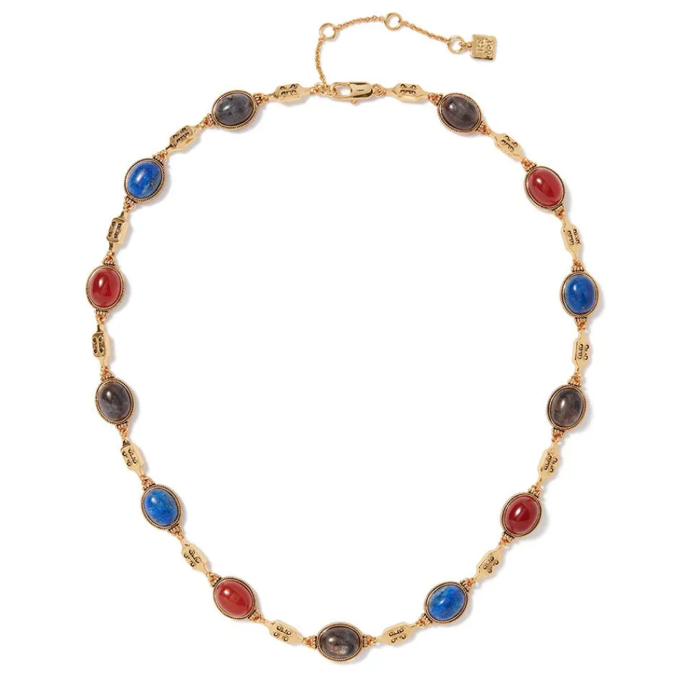 Ancient Gems Multistone Statement Necklace and Triple-Drop Lapis Earrings Set*The Met Store Shop