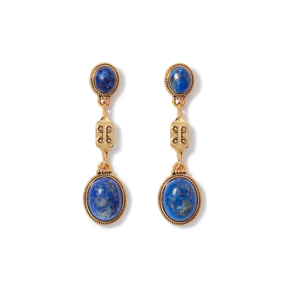 Ancient Gems Triple-Drop Lapis Earrings*The Met Store Flash Sale