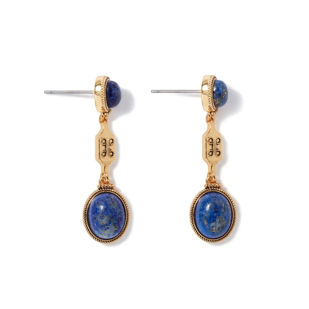 Ancient Gems Triple-Drop Lapis Earrings*The Met Store Flash Sale