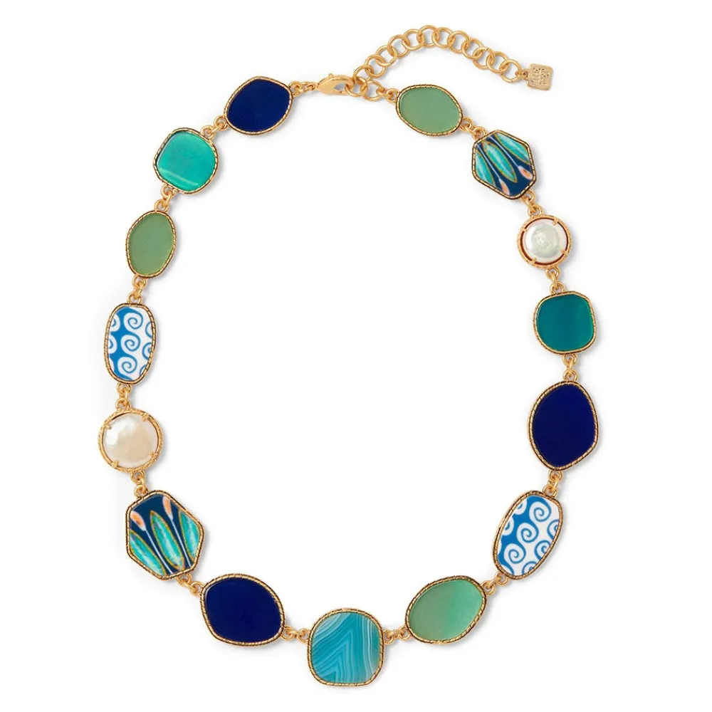 Ancient Mixed Motifs Glass Statement Necklace*The Met Store Shop