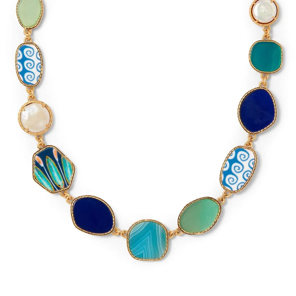 Ancient Mixed Motifs Glass Statement Necklace*The Met Store Shop