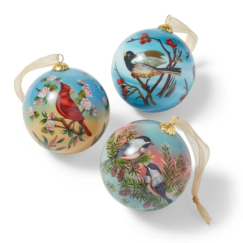 Birds of America Hand-Painted Glass Ornament Set*The Met Store Fashion