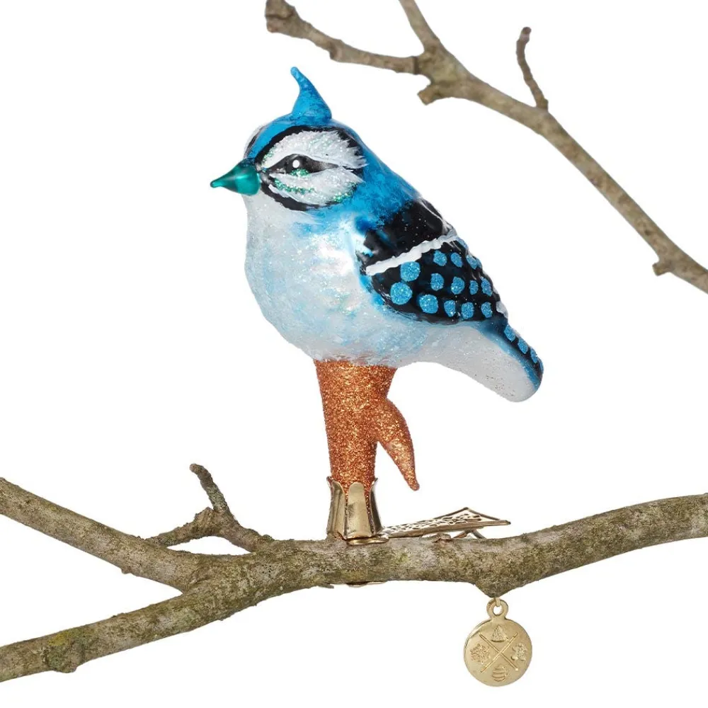 Blue Jay Glass Ornament*The Met Store Clearance