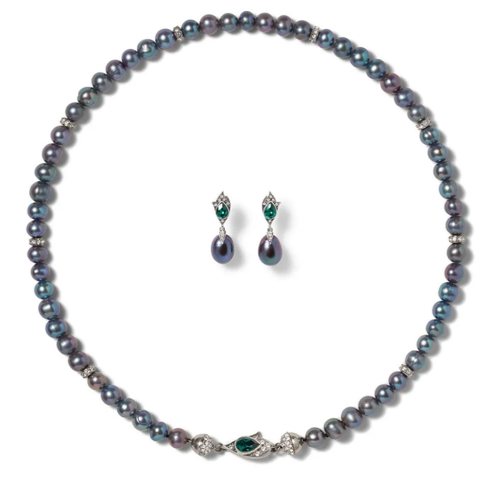 Chelsea Peacock Pearl Necklace and Drop Earrings Set*The Met Store Cheap