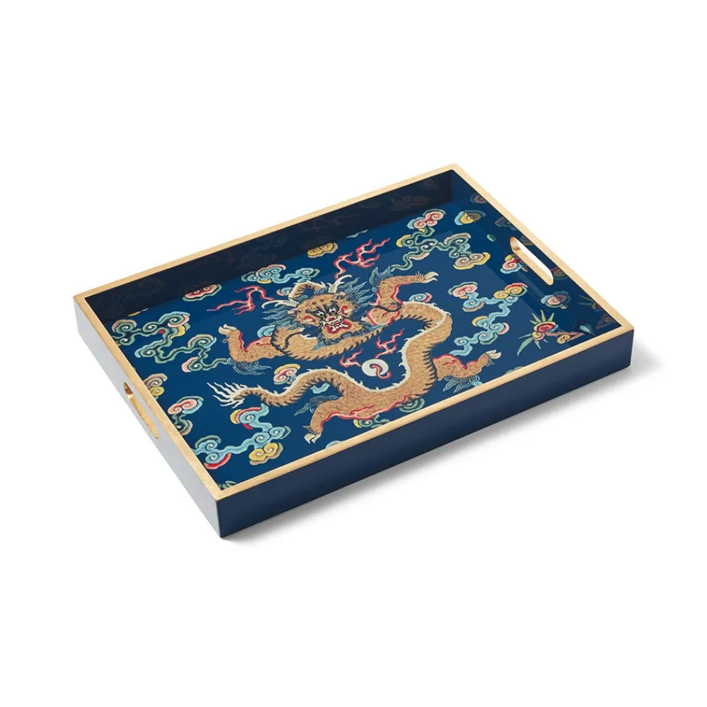 Chinese Dragon Rank Badge Lacquer Tray*The Met Store Discount