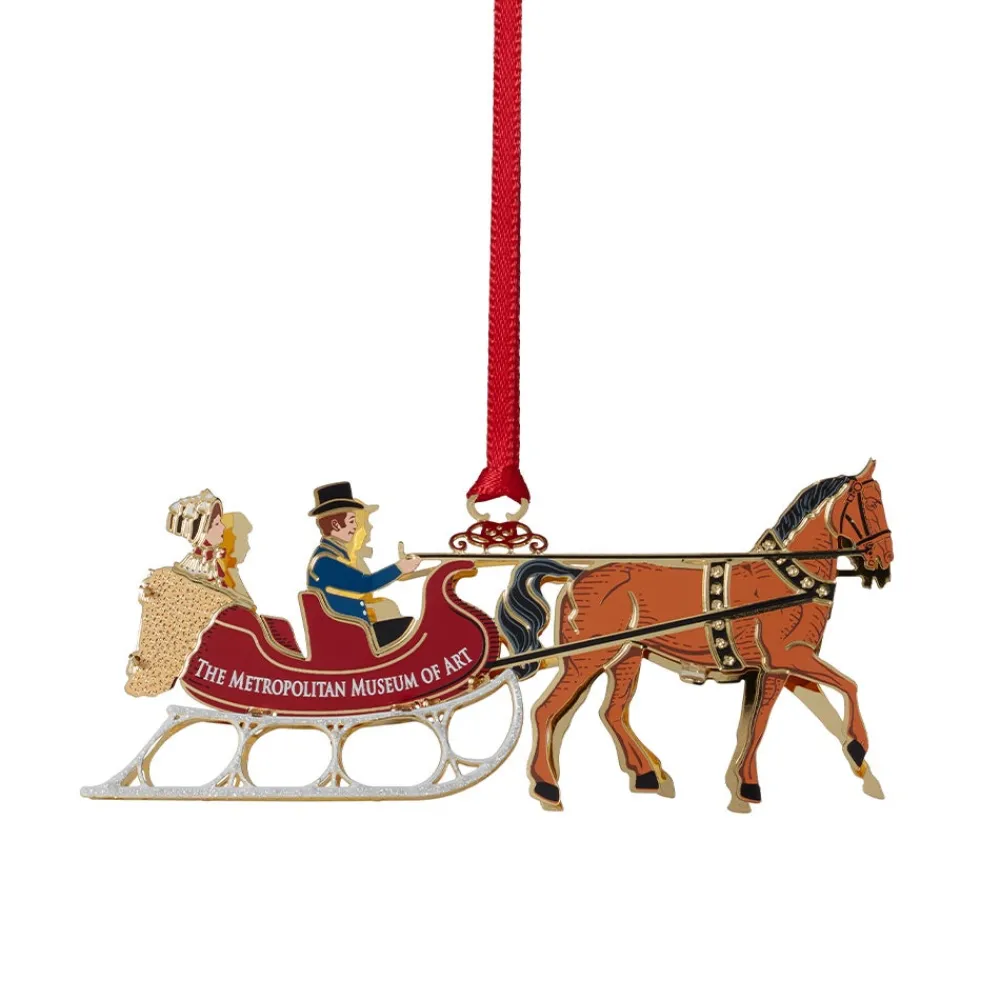 Currier & Ives Winter Sleigh Ornament*The Met Store New