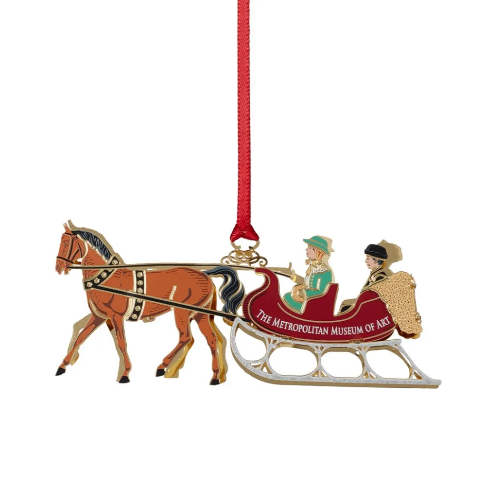 Currier & Ives Winter Sleigh Ornament*The Met Store New