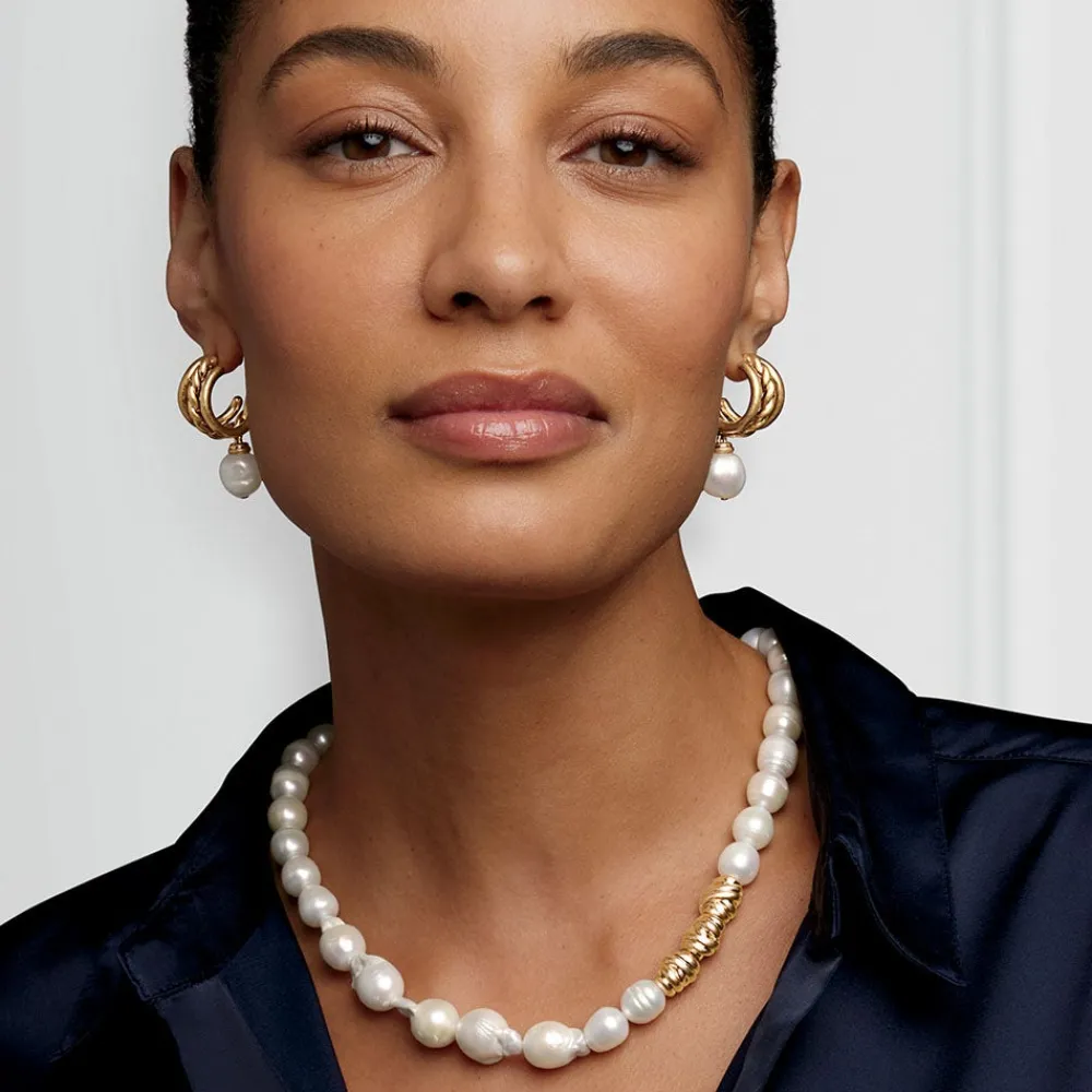 Cypriot Twist Pearl Necklace and Triple-Hoop Earrings Set*The Met Store Discount