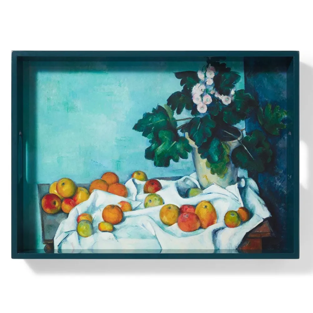 Cézanne Apples and Primroses Rectangular Lacquer Tray*The Met Store Hot