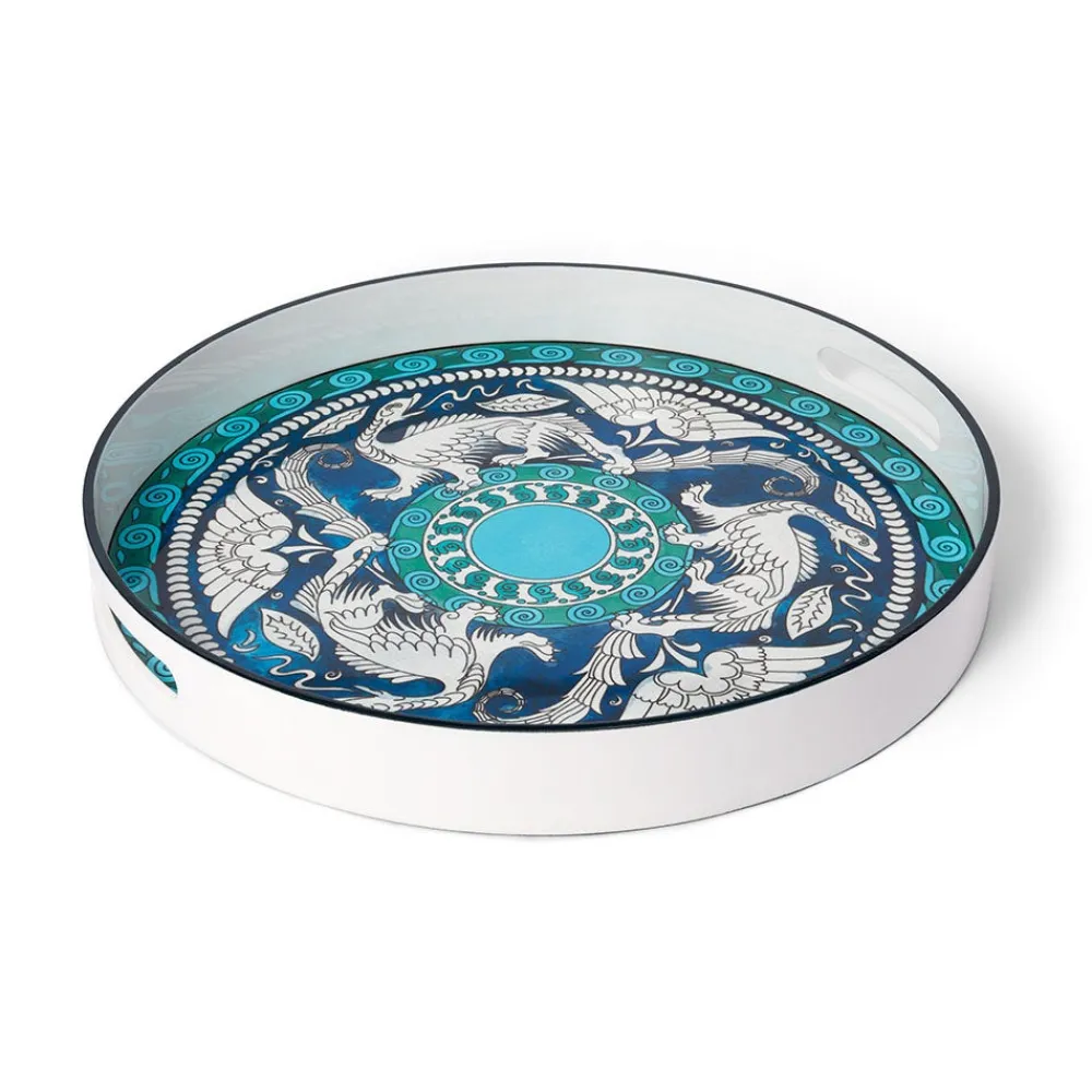 De Morgan Stylized Dragons Lacquer Tray*The Met Store Clearance