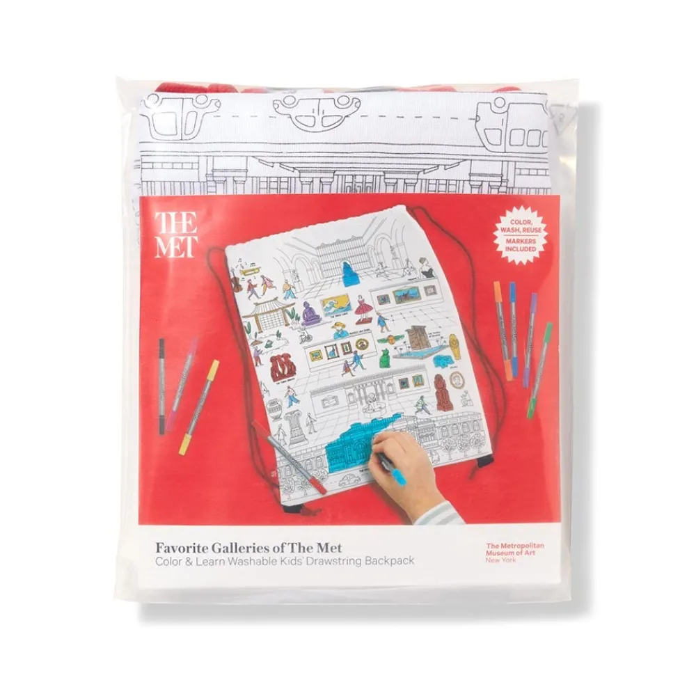 Favorite Galleries of The Met Color & Learn Washable Kids' Drawstring Backpack*The Met Store Best