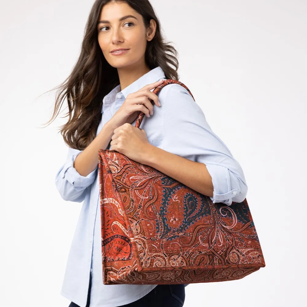 Four Seasons Paisley Oversize Structured Tote*The Met Store Discount