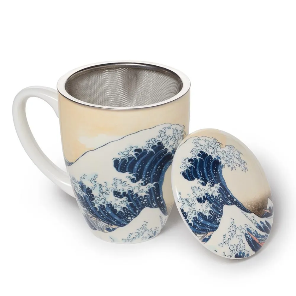 Hokusai Great Wave Covered Mug with Tea Infuser*The Met Store Cheap