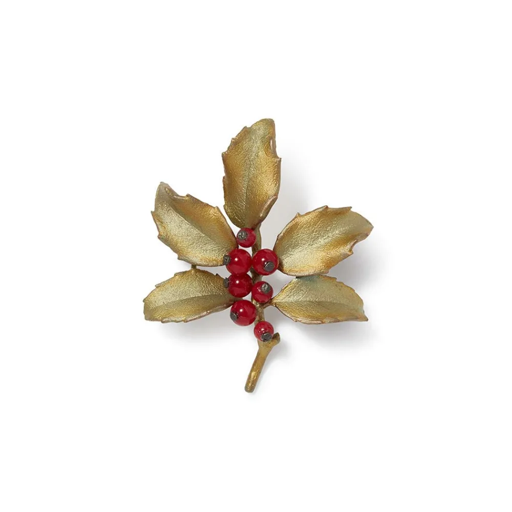 Holly Berry Jade Brooch*The Met Store Online