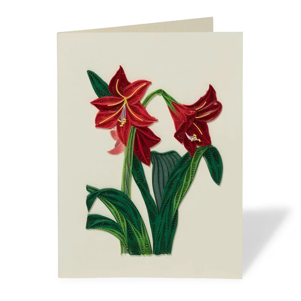 Hybrid Amaryllis Quilled Holiday Card*The Met Store Best