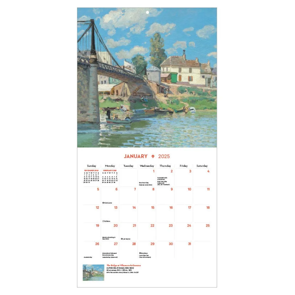 Impressionism and Post-Impressionism Mini Wall Calendar 2025*The Met Store Cheap