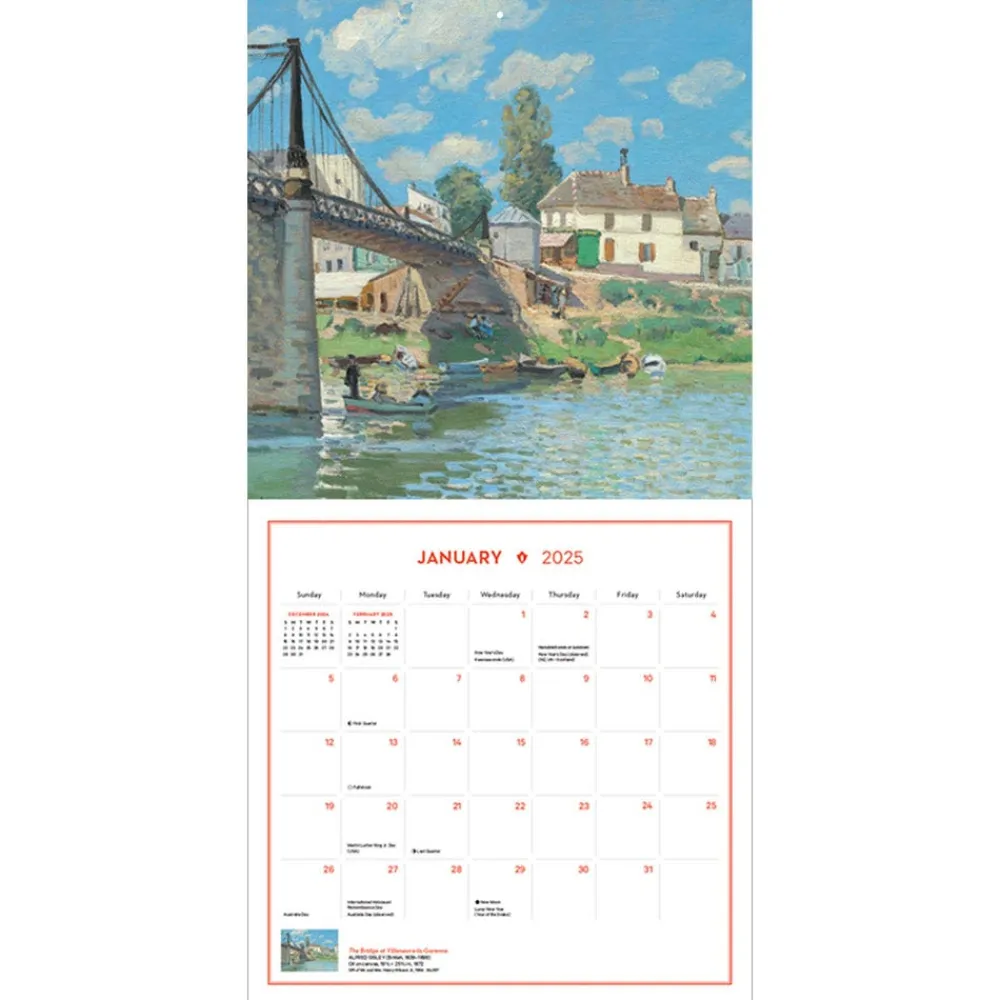 Impressionism and Post-Impressionism Wall Calendar 2025*The Met Store Clearance