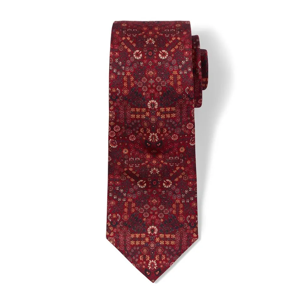 Indian Millefleurs Silk Necktie*The Met Store Clearance