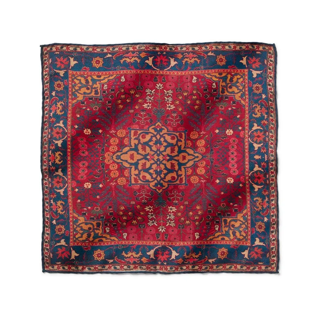 Iranian Vase Carpet Silk Pocket Square*The Met Store Best