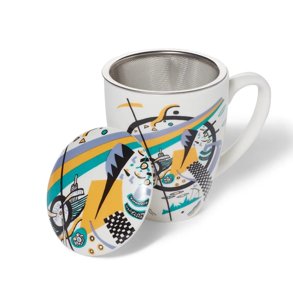 Kandinsky Small Worlds Covered Mug with Tea Infuser*The Met Store Hot