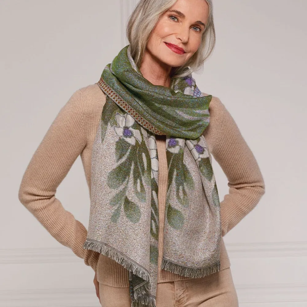 Louis C. Tiffany Gladioli Wool-Blend Shawl*The Met Store New