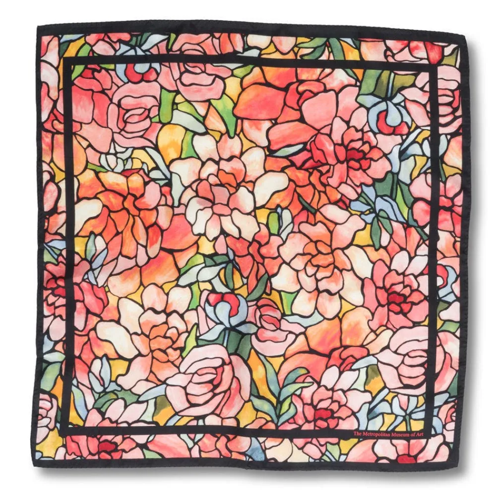 Louis C. Tiffany Peonies Silk Neckerchief*The Met Store Shop