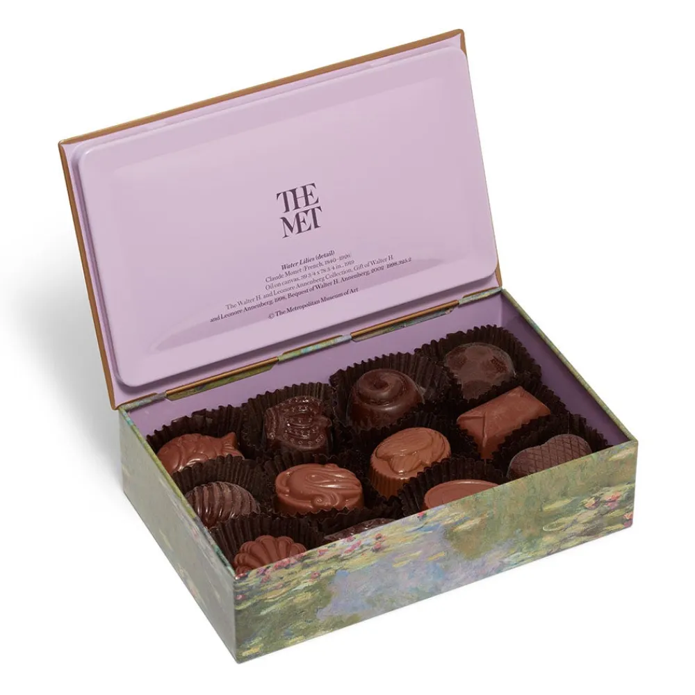 Louis Sherry Monet Water Lilies 12-Piece Chocolate Tin*The Met Store Shop