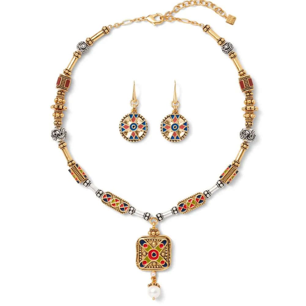 Medieval Byzantine Statement Necklace and Drop Earrings Set*The Met Store Store