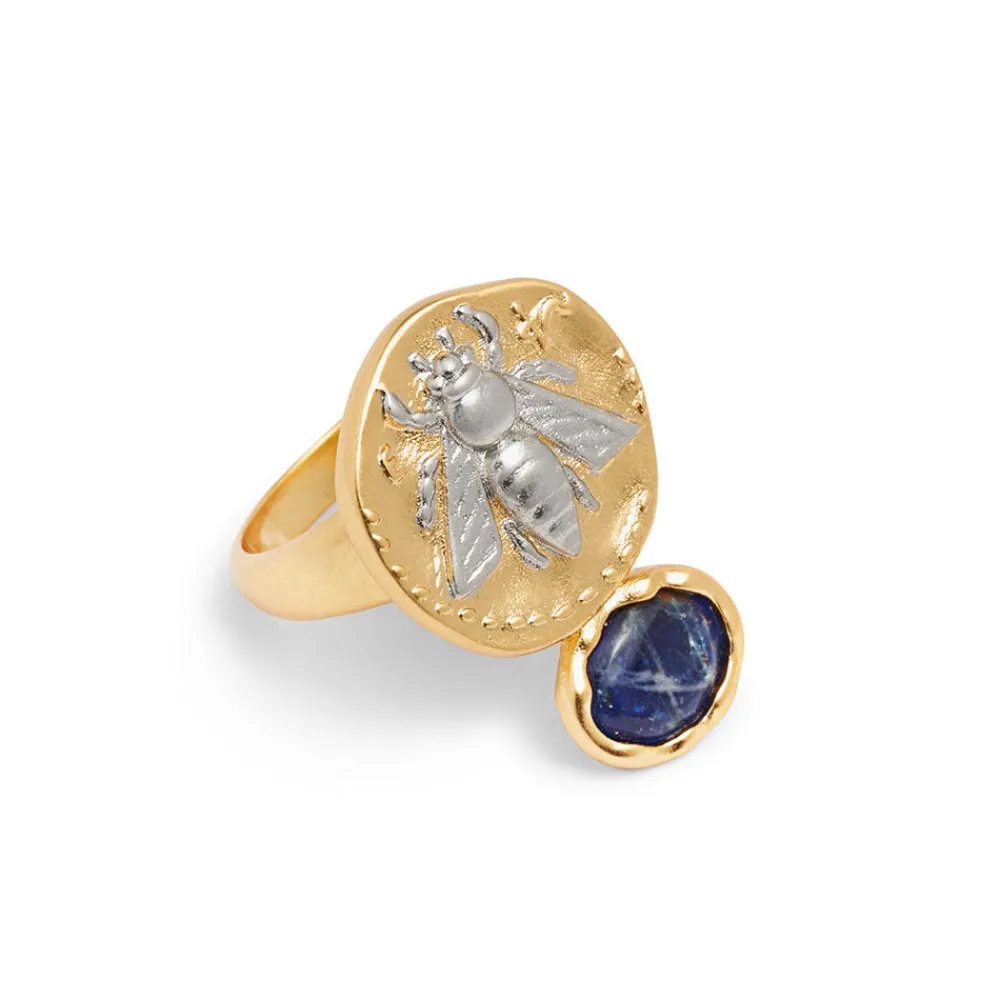 Mediterranean Coin and Stone Ring*The Met Store Cheap