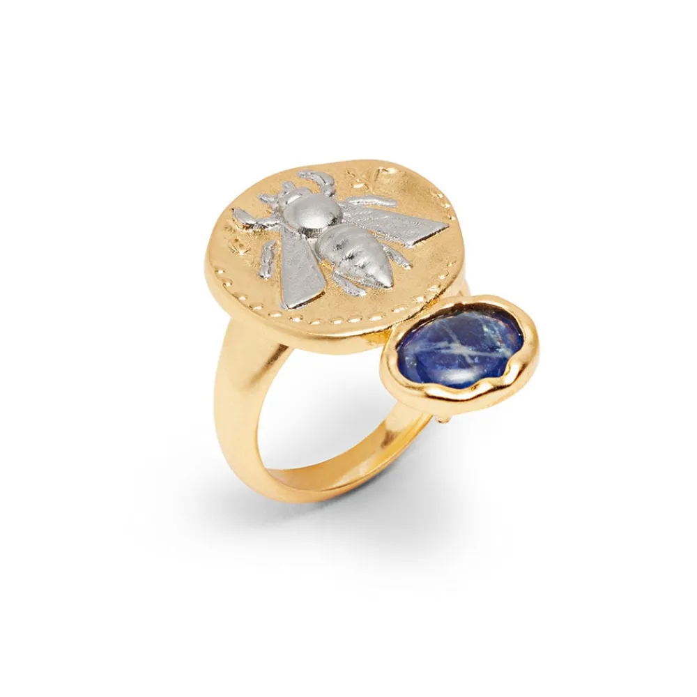 Mediterranean Coin and Stone Ring*The Met Store Cheap