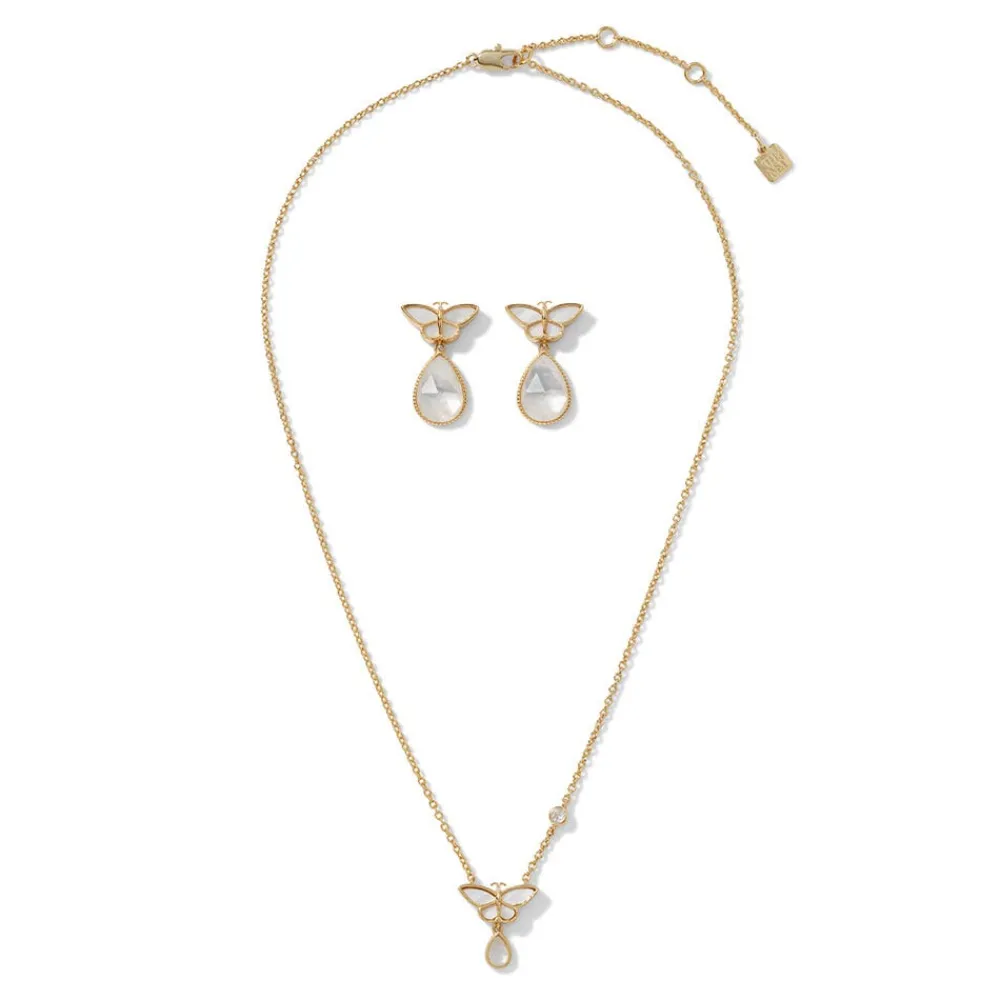 Meiji Butterfly Pendant Necklace and Drop Earrings Set*The Met Store Clearance