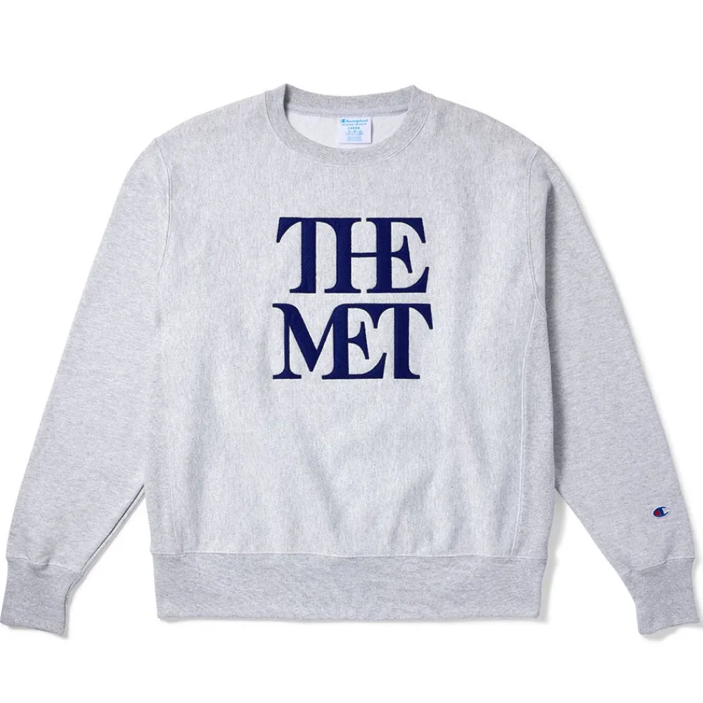 Met Logo Appliquéd Unisex Champion® Sweatshirt*The Met Store Online