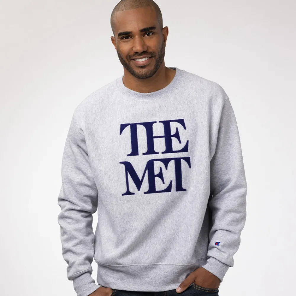 Met Logo Appliquéd Unisex Champion® Sweatshirt*The Met Store Online