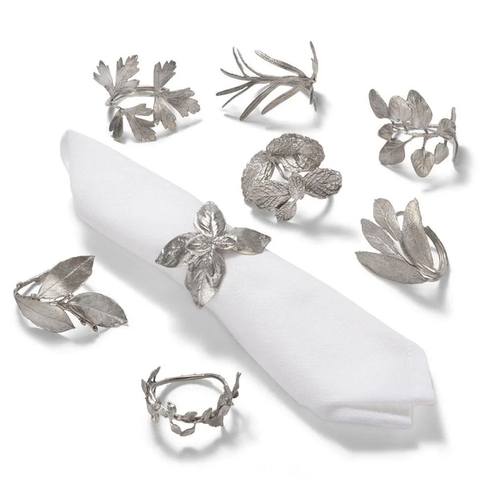 Mixed Herb Napkin Ring Set*The Met Store Flash Sale