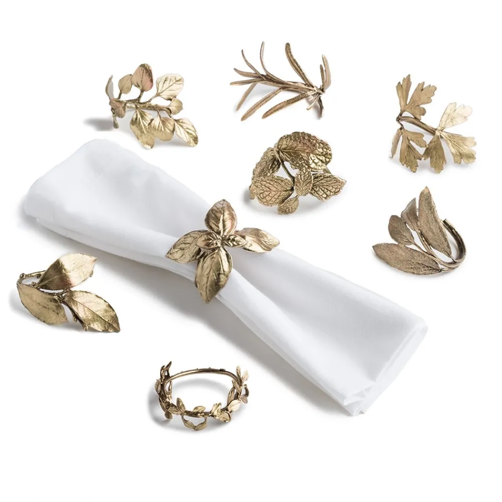 Mixed Herb Napkin Ring Set*The Met Store Flash Sale