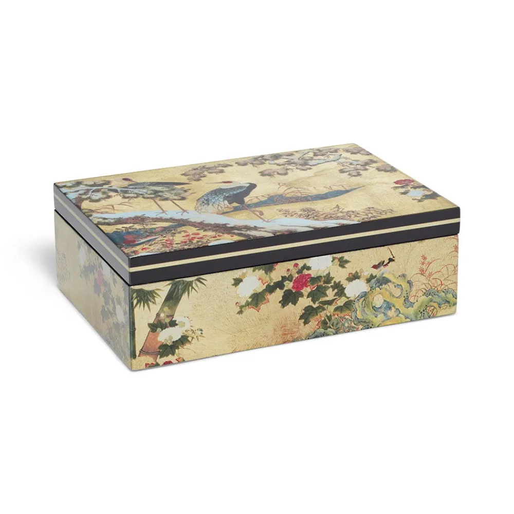 Momoyama Cranes and Flowers Lacquer Box*The Met Store Discount