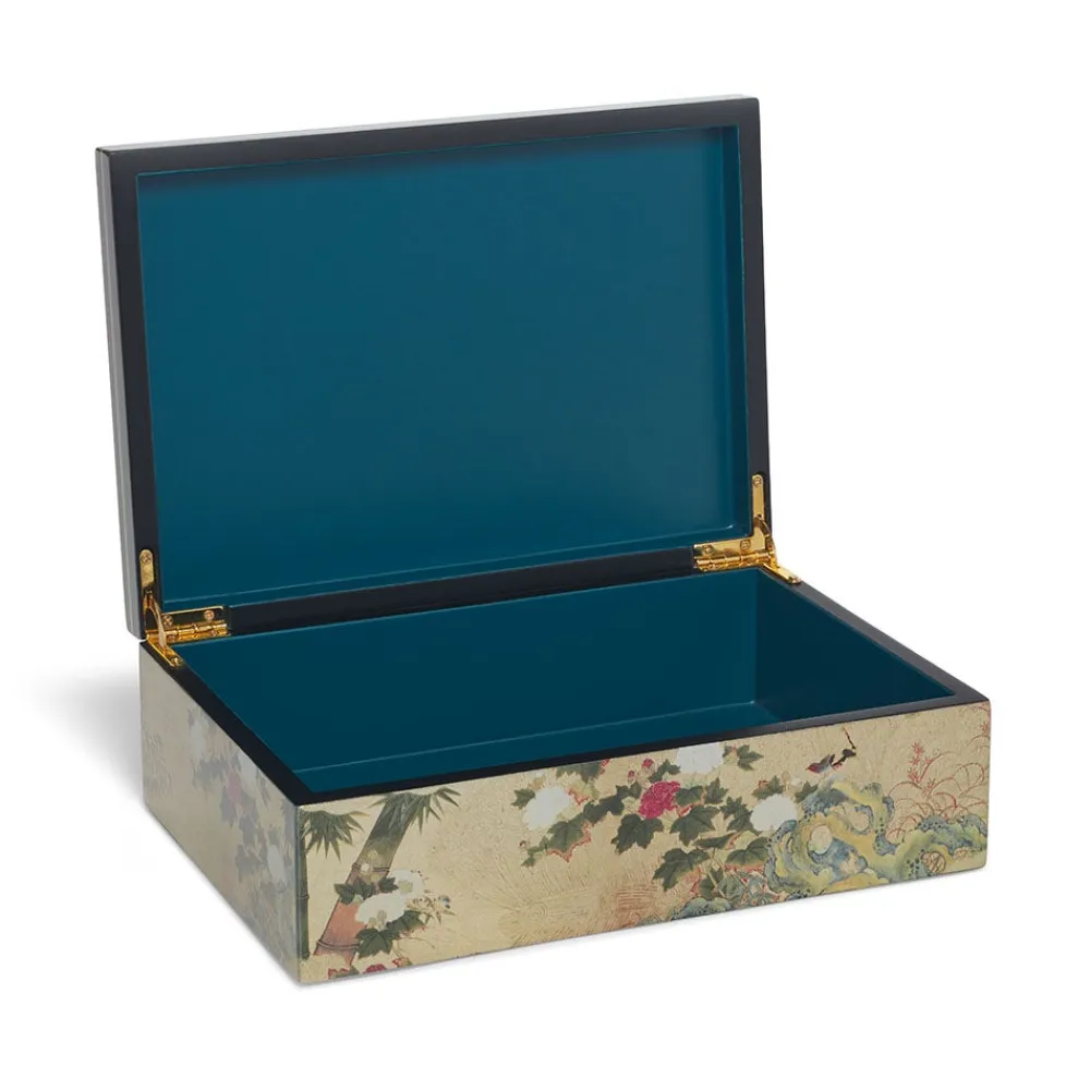 Momoyama Cranes and Flowers Lacquer Box*The Met Store Discount