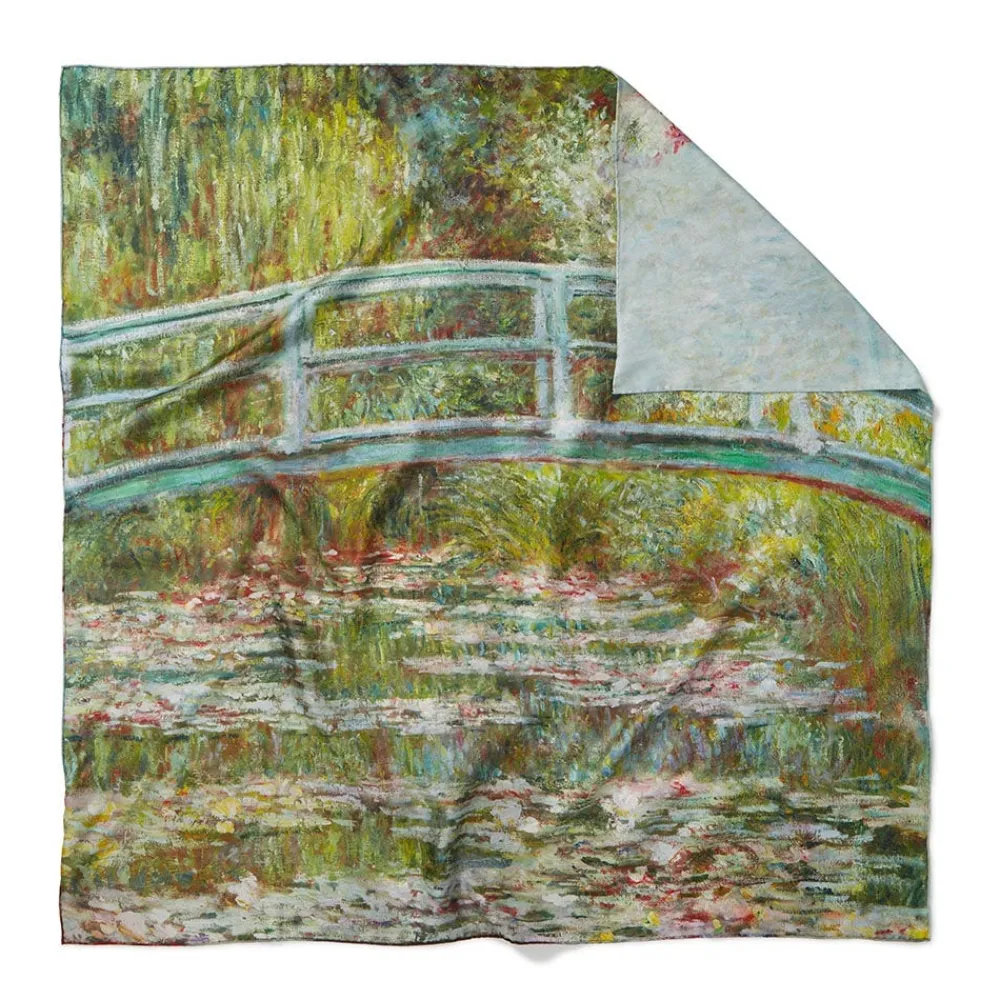 Monet Blooms Double-Sided Square Silk Scarf*The Met Store Discount