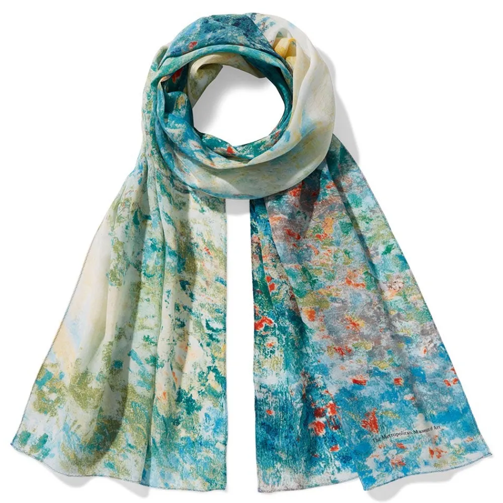 Monet Garden at Argenteuil Oblong Silk Scarf*The Met Store Shop