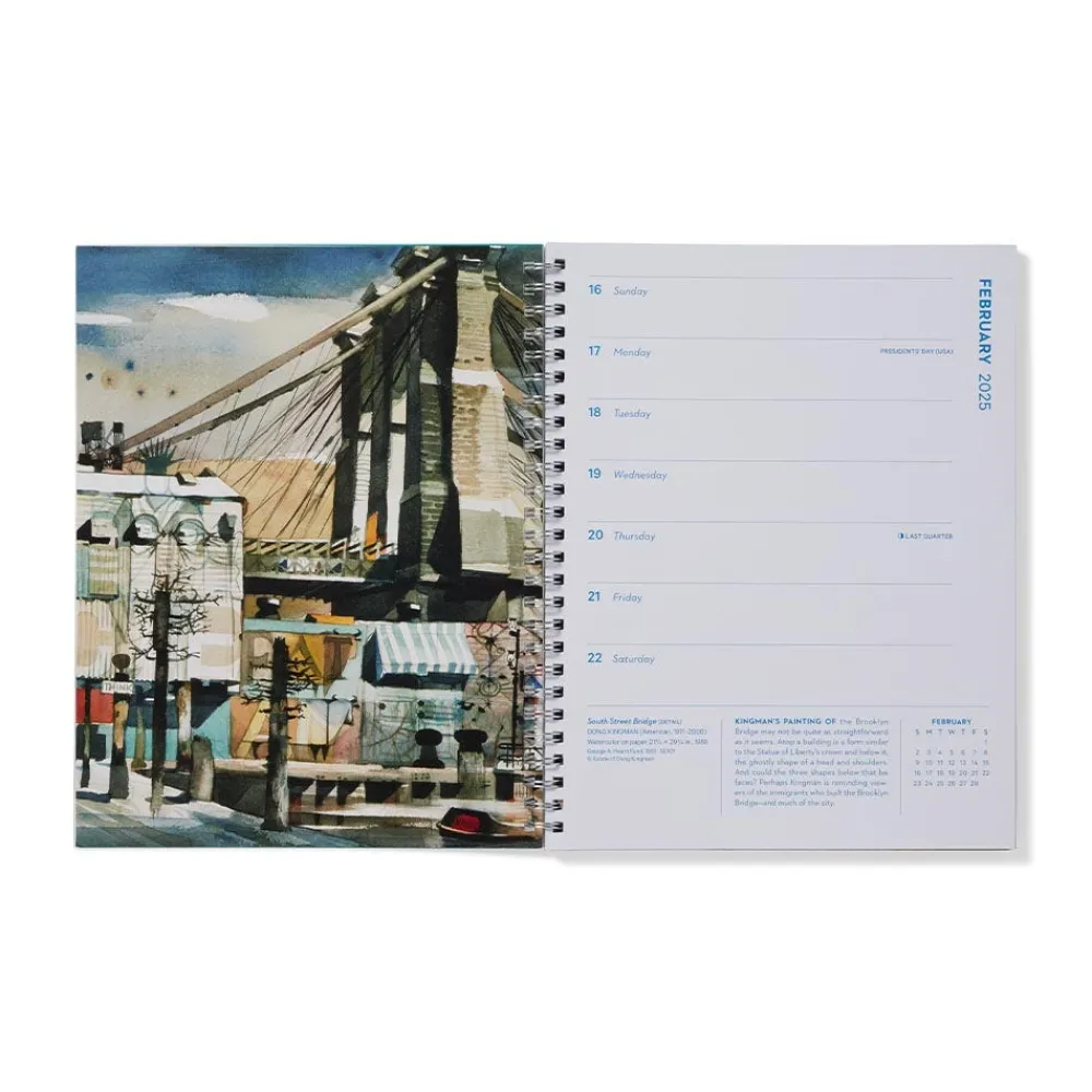 New York in Art Spiral-Bound Engagement Calendar 2025*The Met Store New