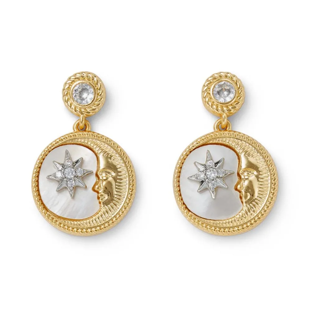 Spanish Day and Night Moon Drop Earrings*The Met Store Outlet