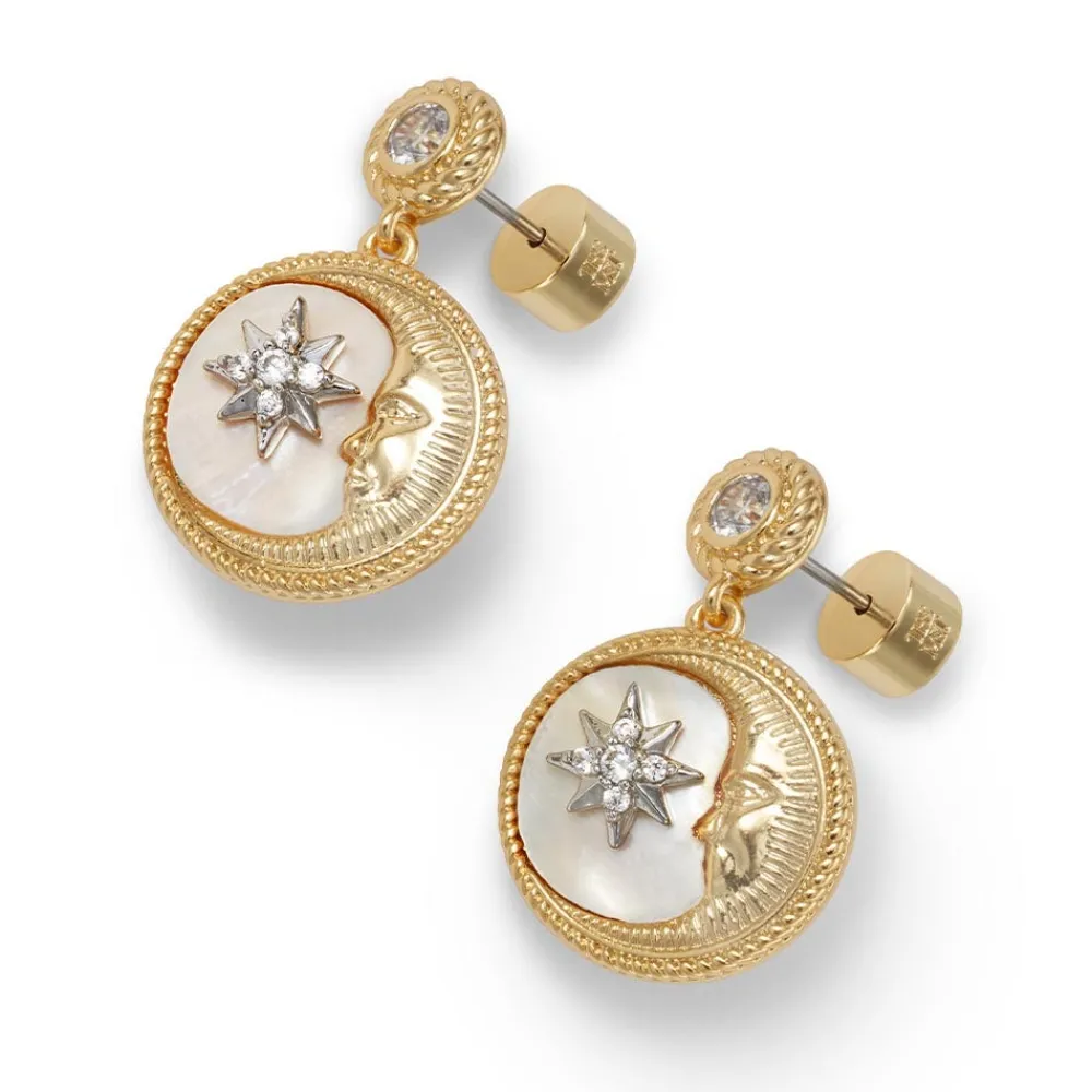 Spanish Day and Night Moon Drop Earrings*The Met Store Outlet