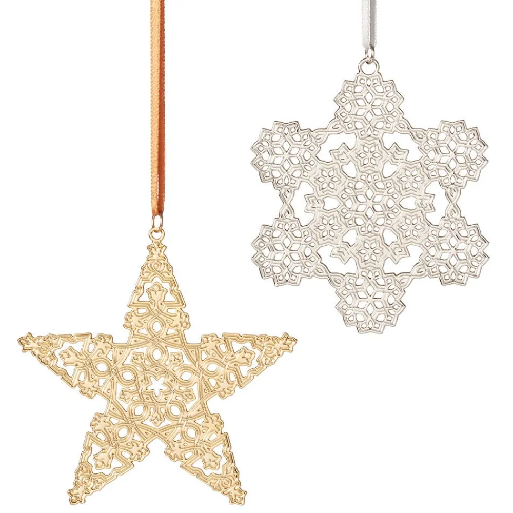 2024 Sterling Silver Star and Snowflake Ornament Set*The Met Store Hot