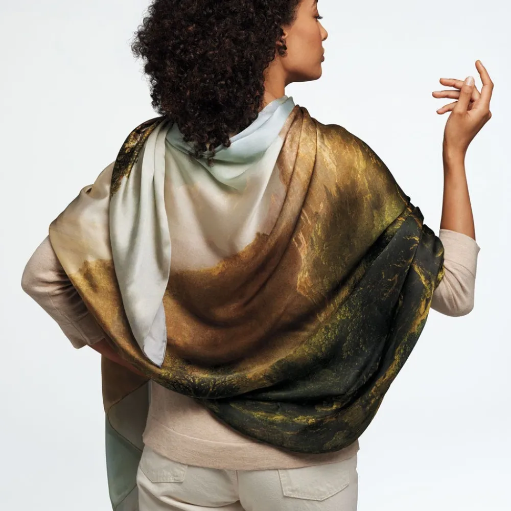 Sublime Landscapes Durand Oversize Oblong Silk Scarf*The Met Store Online