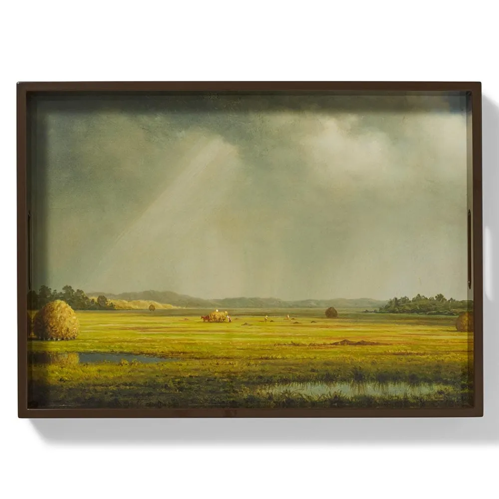 Sublime Landscapes Heade Newburyport Meadows Large Lacquer Tray*The Met Store Outlet