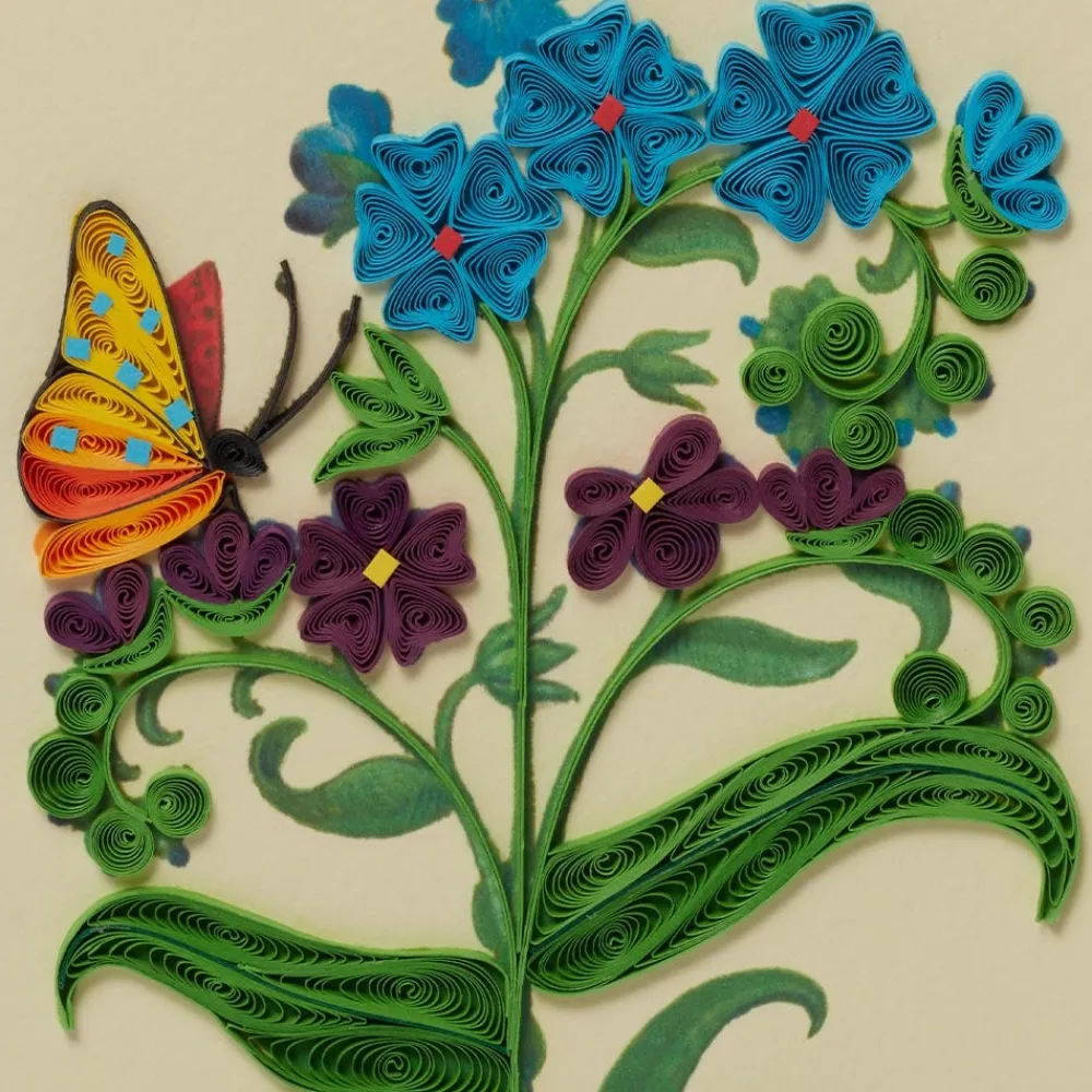 The Met Cloisters Garden Forget-Me-Not Quilled Card*The Met Store Discount