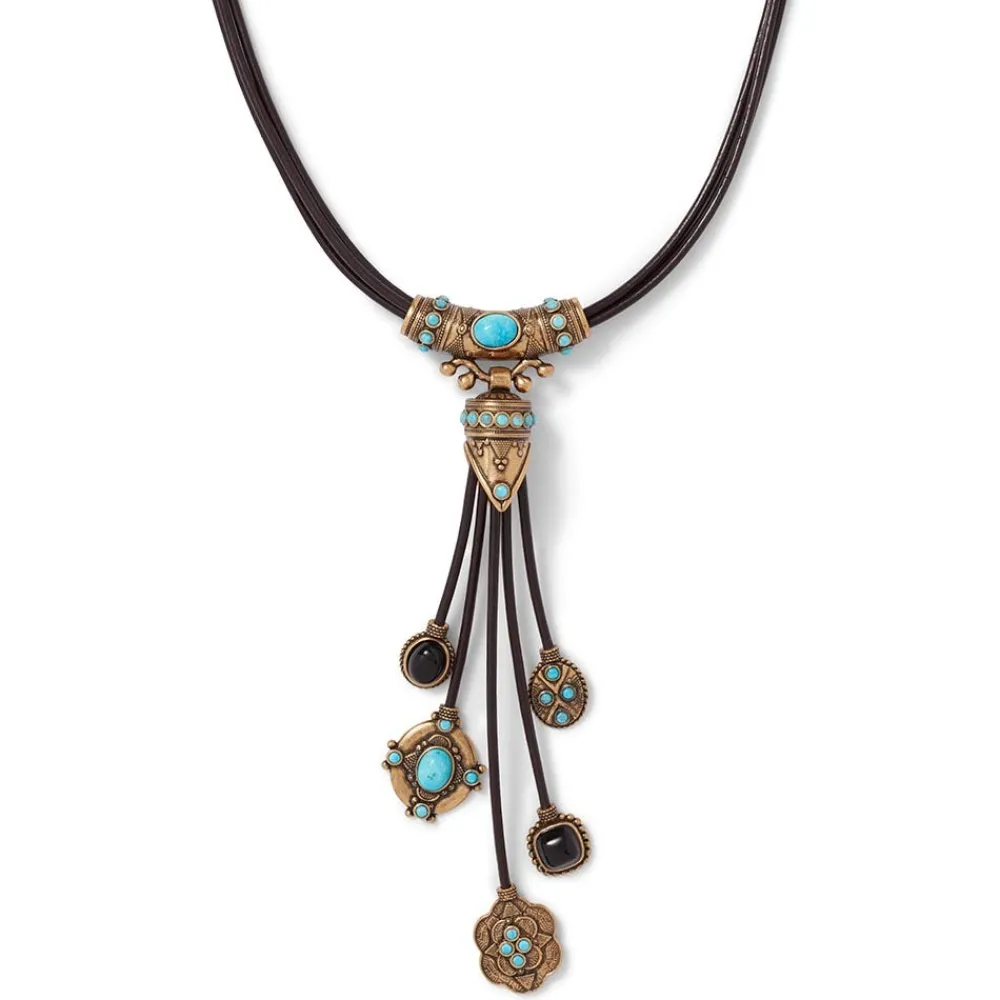 Turkmen Leather Statement Necklace*The Met Store Flash Sale