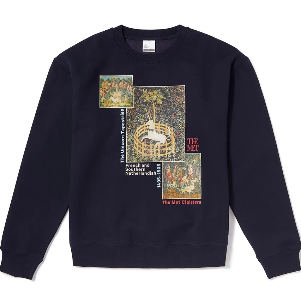 Unicorn Tapestries Crew Neck Sweatshirt*The Met Store Clearance