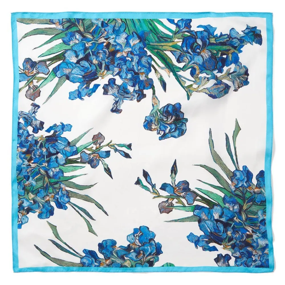 Van Gogh Iris Motif Silk Neckerchief*The Met Store Clearance